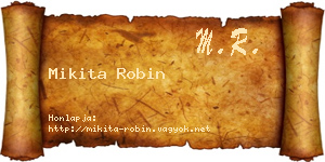 Mikita Robin névjegykártya